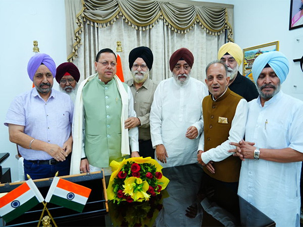 Delegation of Sikh organizations meets CM Pushkar Singh Dhami (Photo/ANI)