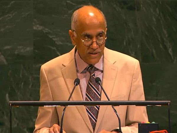 Ambassador P Harish delivering the remarks at the UN Session (Photo/ Permanent Mission of India to the UN)