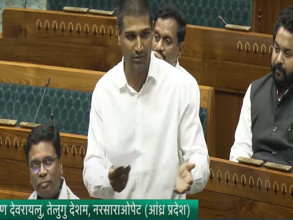 TDP MP Lavu Sri Krishna Devarayalu addressing the Lok Sabha (Photo credit: Sansad TV)