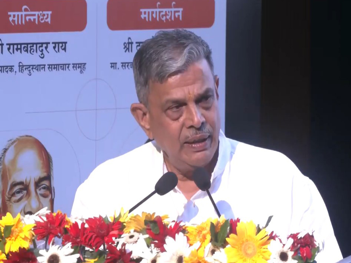 RSS Sarkaryawah Dattatreya Hosabale (Photo: ANI)