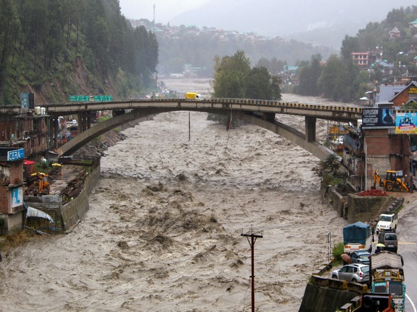 Visual of Beas river in Himachal Pradesh (Photo: ANI) 