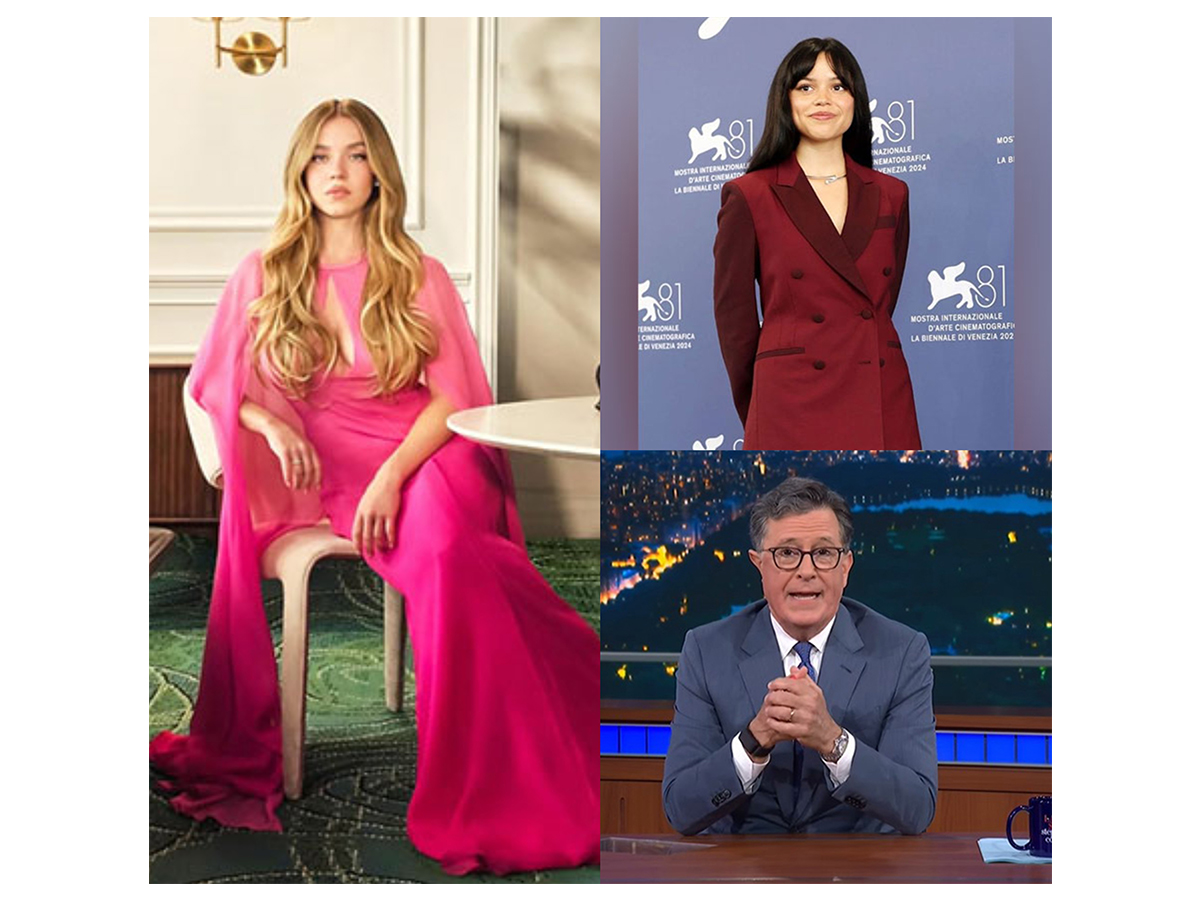 Sydney Sweeney, Jenna Ortega and Stephen Colbert  (Photo: Source: Instagram/@sydney_sweeney)