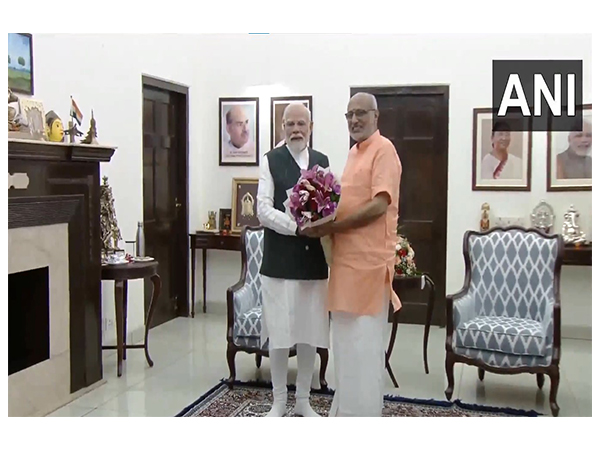 Prime Minister Narendra Modi meets CP Radhakrishnan (Photo:ANI)