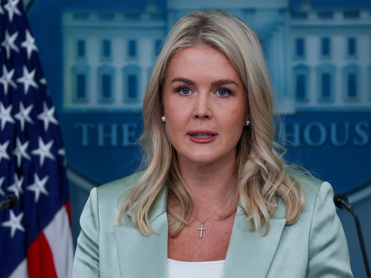 White House Press Secretary Karoline Leavitt speaks during a press briefing at the White House (Photo/Reuters)