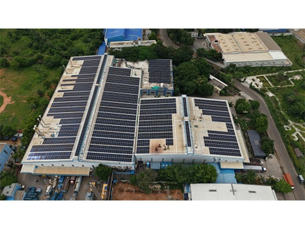 Actual picture of solar rooftop plant installed by Guna Solar Pvt. Ltd. at the facility of Modine Thermal Systems Private Limited at Sriperumbudur