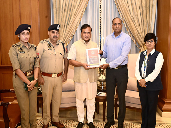 Assam Chief Minister Himanta Biswa Sarma receives the report from SIT (Photo/ANI)