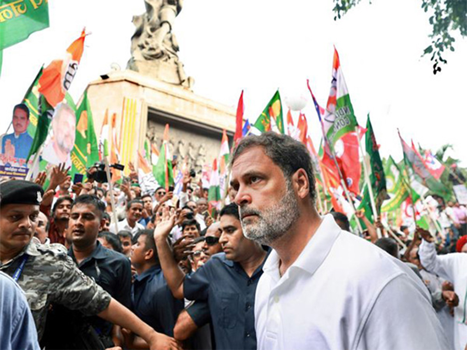 Congress MP Rahul Gandhi during the Jan Adhikar Rally (File Photo/ANI)