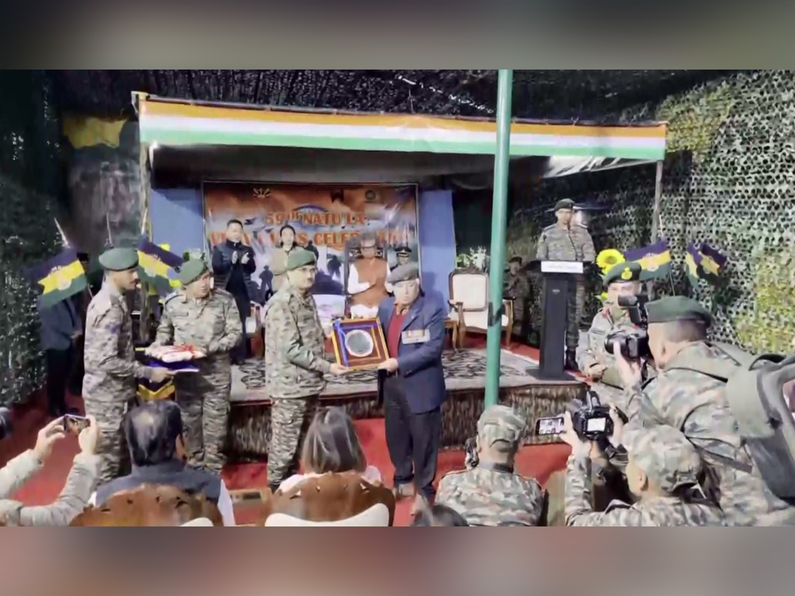 Visuals from the 59th Nathula Vijay Diwas celebrations (Photo: ANI)