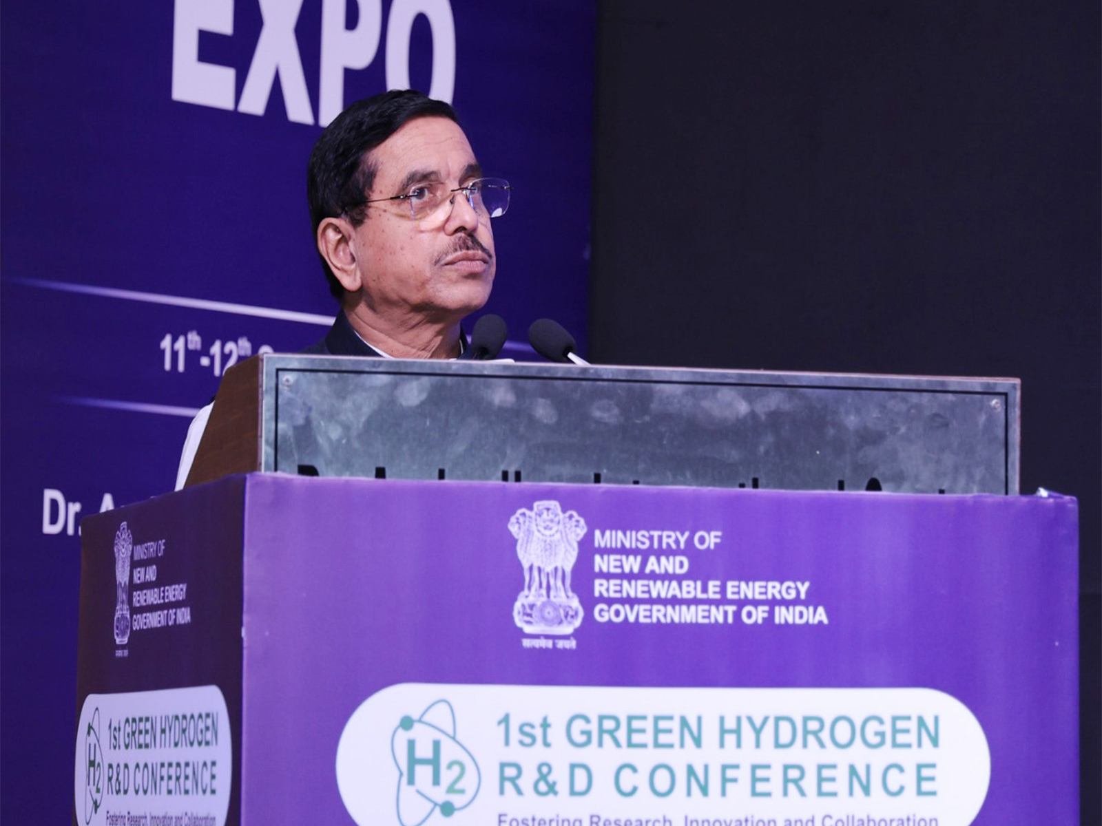 Union Minister Pralhad Joshi at 1st Green Hydrogen R&D Conference (Photo/PIB)