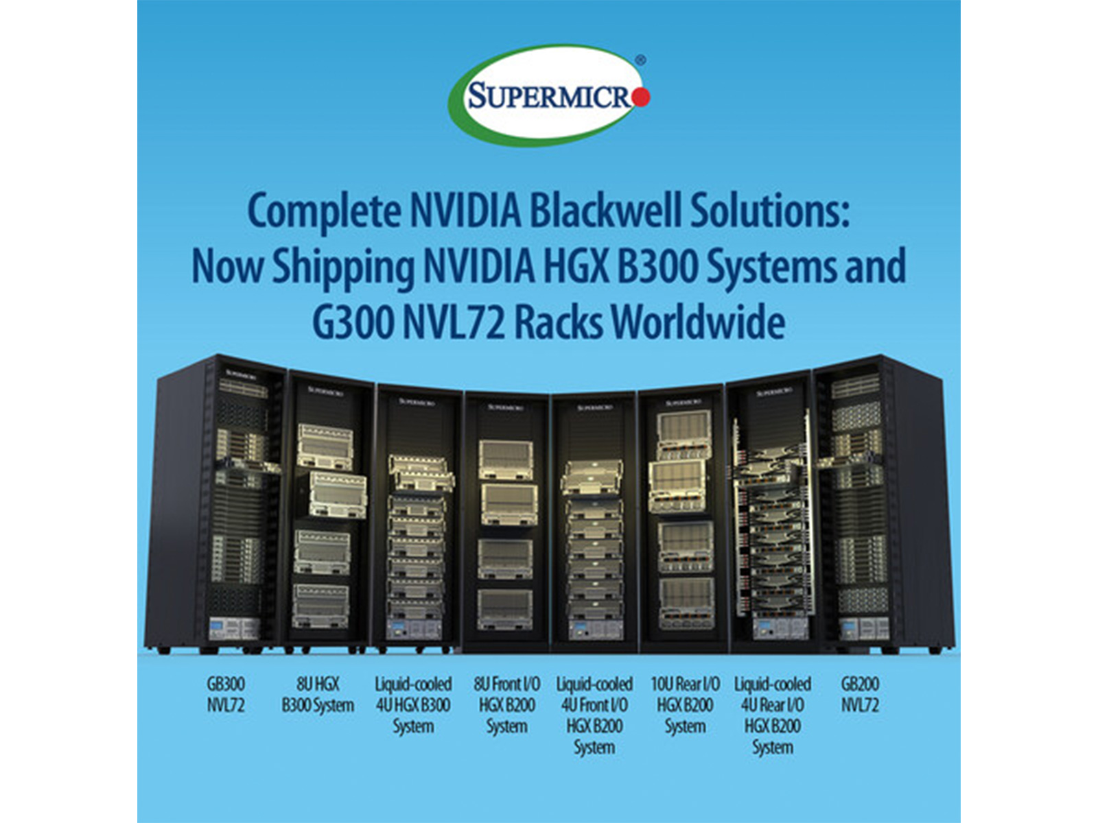 Supermicro Begins Volume Shipments of NVIDIA Blackwell Ultra Systems and Rack Plug-and-Play Data Center-Scale Solutions