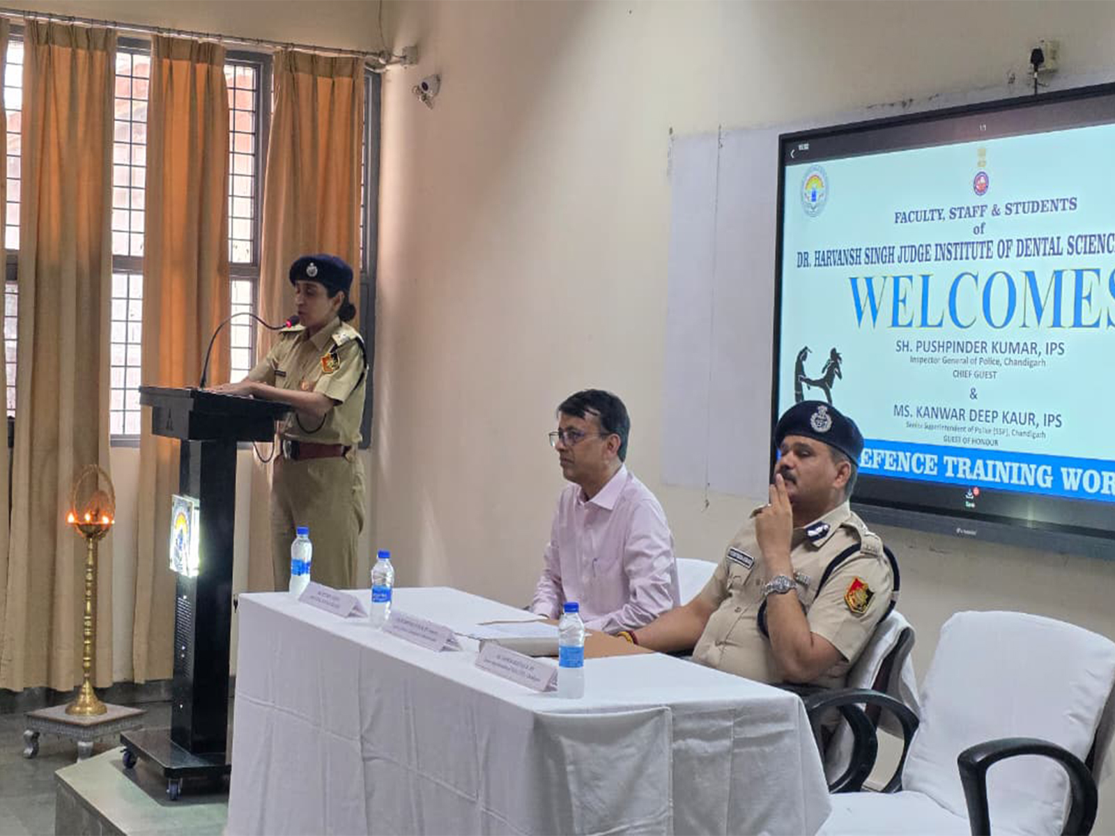 Chandigarh Police team inaugurates three-week Self-Defence Training Programme at PU. (Photo/ANI)