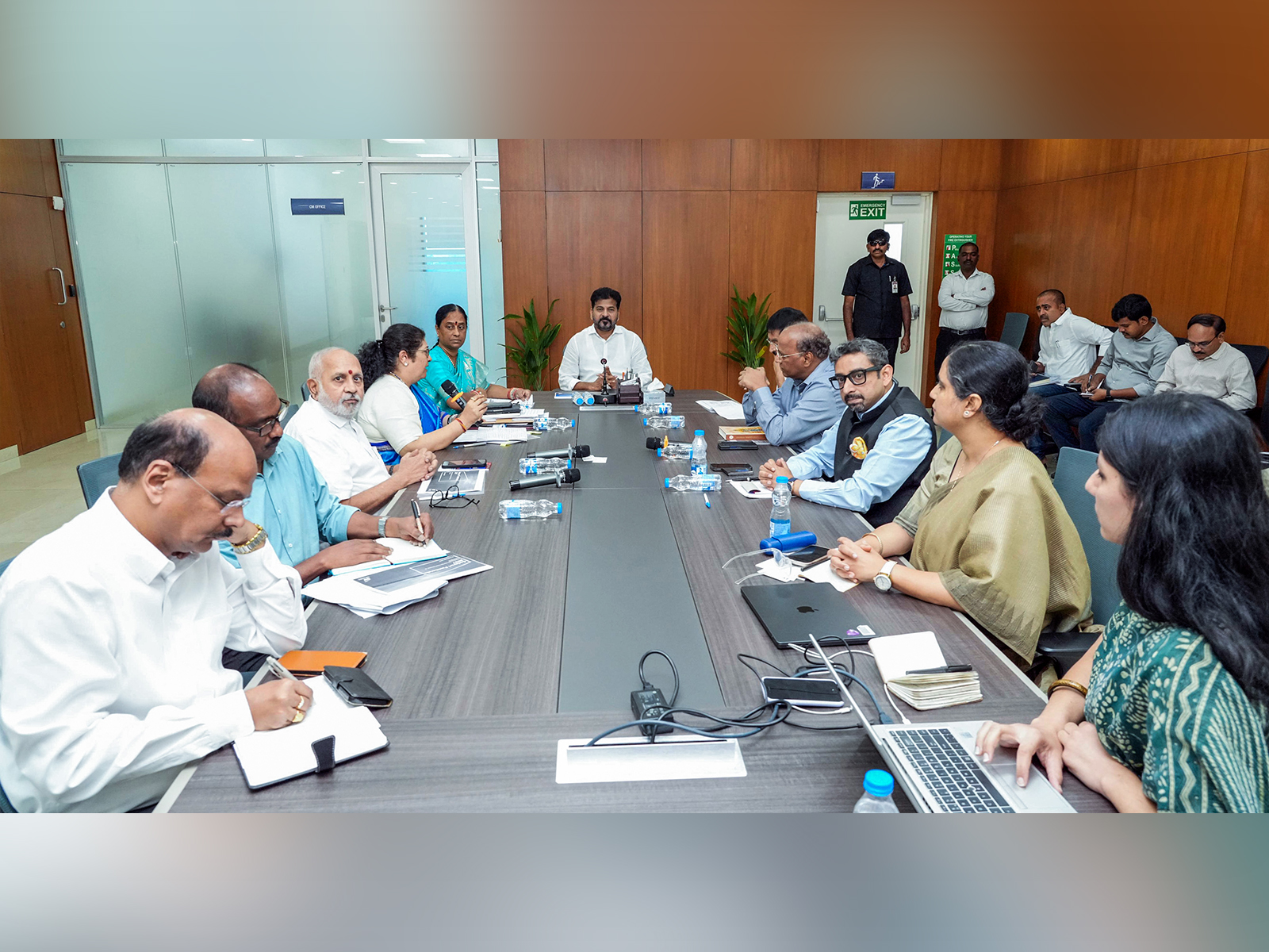 Telangana Chief Minister Revanth Reddy directs officials to make arrangements for the Godavari Pushkaralu festival (Photo/ANI)