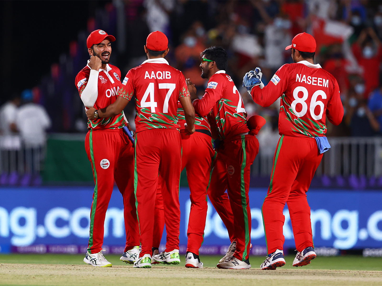 Oman cricket team players (Photo: ANI)