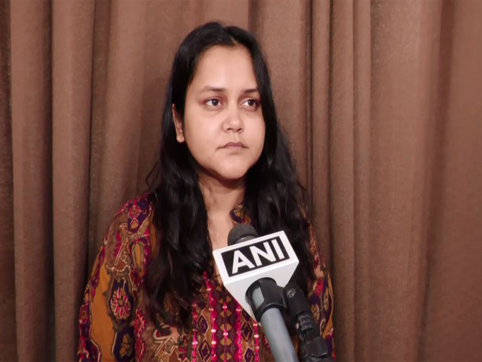 Aishanya Dwivedi, wife of a Pahalgam terror attack victim (Photo/ANI)
