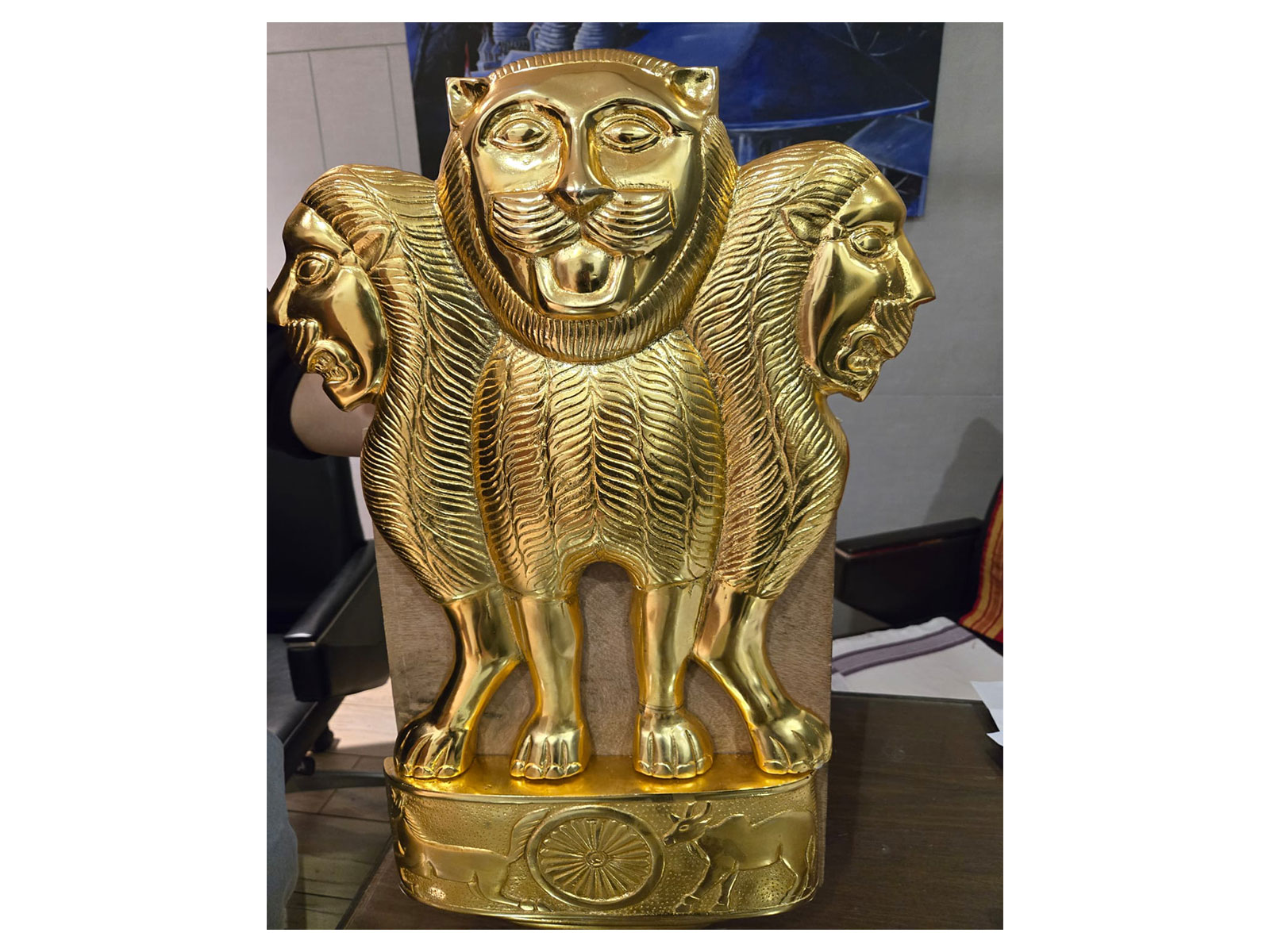 "Near perfect" sculpture of the National Emblem (Photo/AssamCMO)