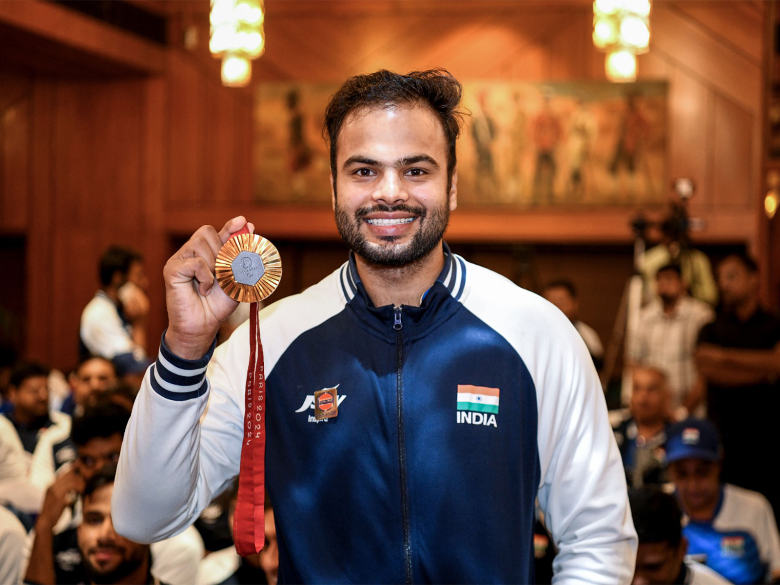 Paris 2024 gold medalist Sumit Antil. (Photo: ANI)