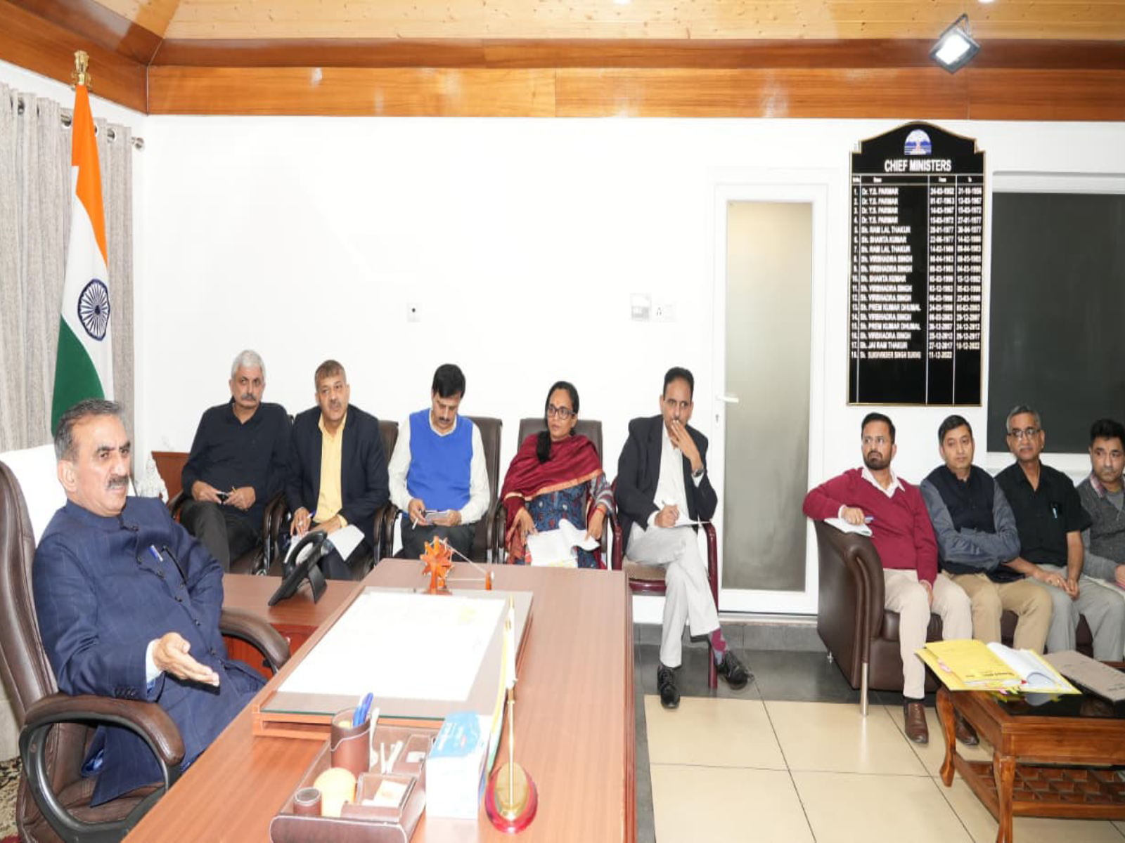 Himachal CM Sukhvinder Sukhu at the meeting (Photo: Himachal CMO)