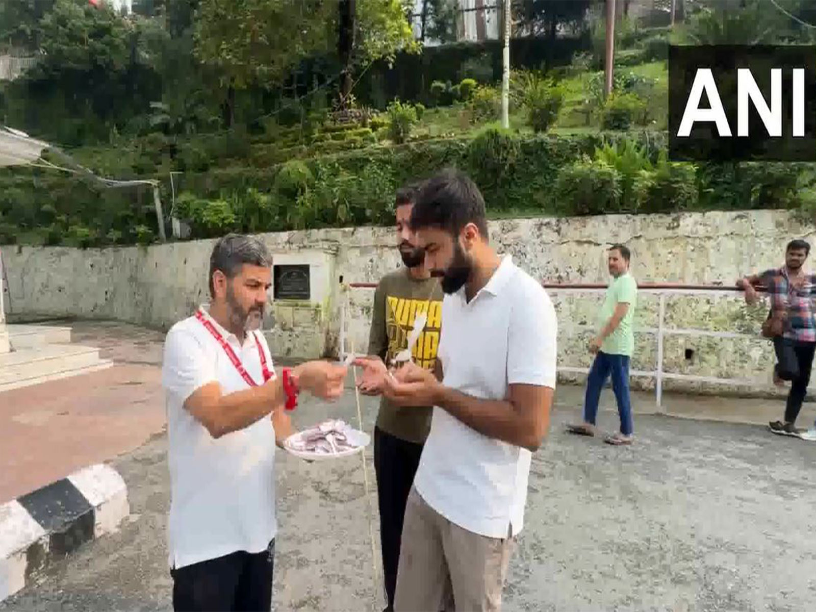 Shri Mata Vaishno Devi Shrine Board distributes prasad (Photo/ANI)