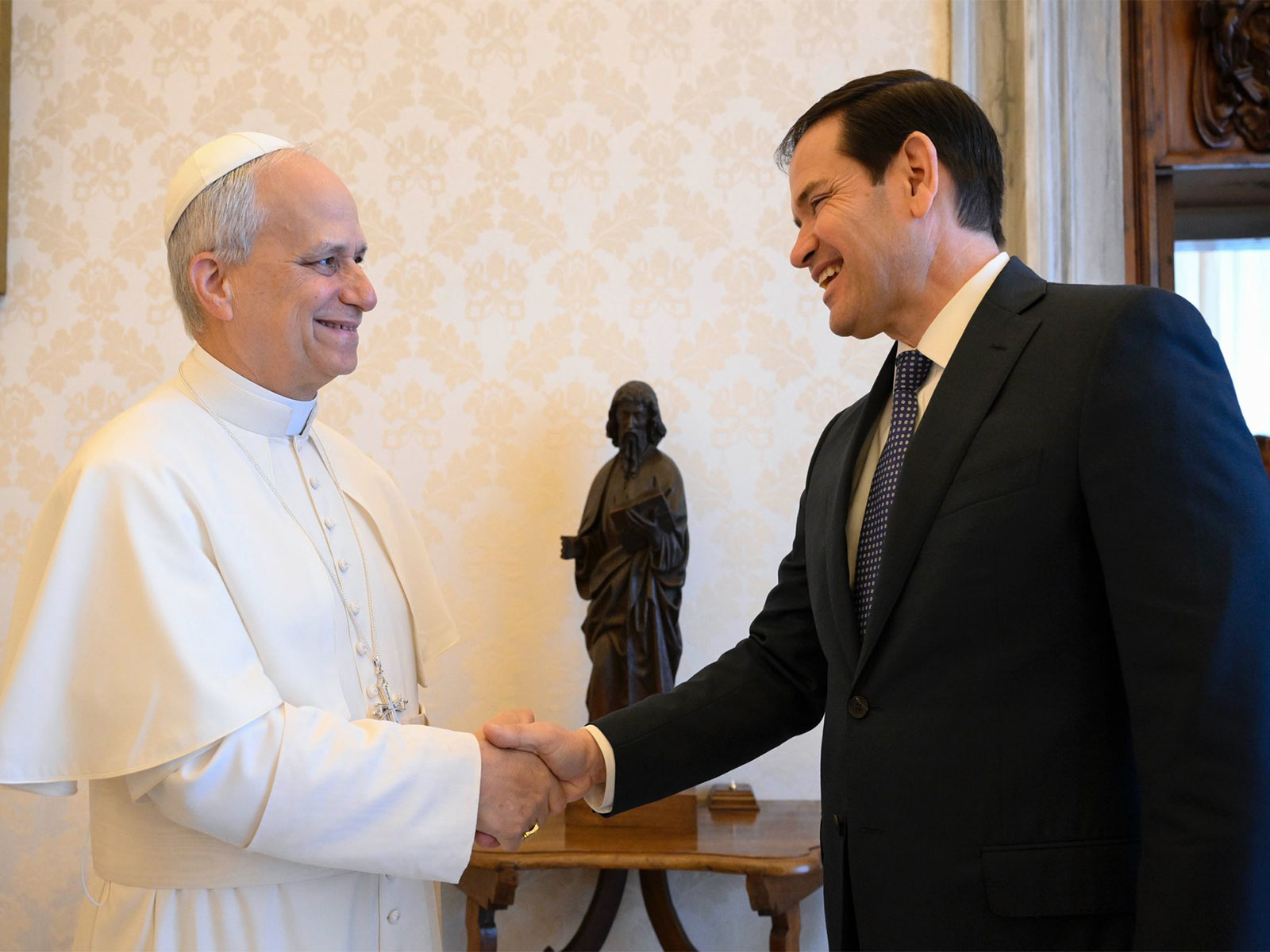 US Secretary of State Marco Rubio and Pope Leo XIV (File image: X@SecRubio)