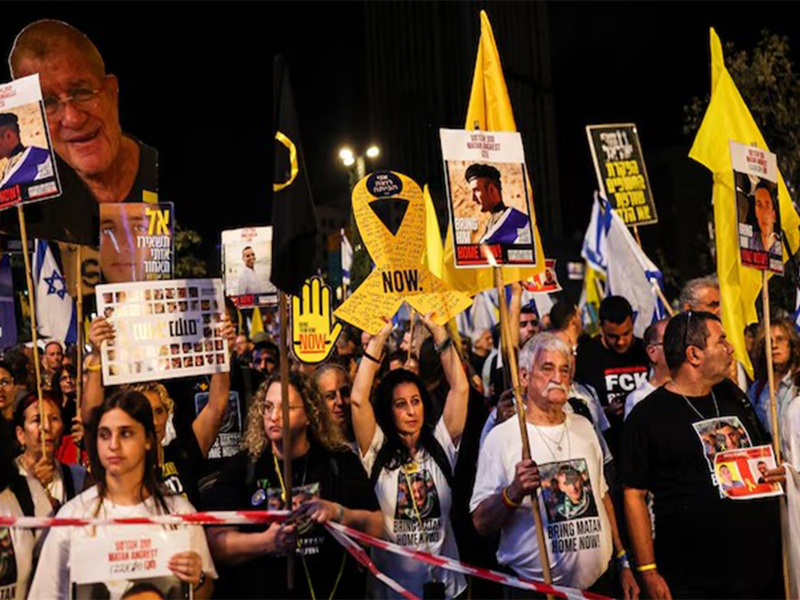 Israeli protestors take part in a rally demanding the immediate release of the hostages kidnapped (Image/Reuters)