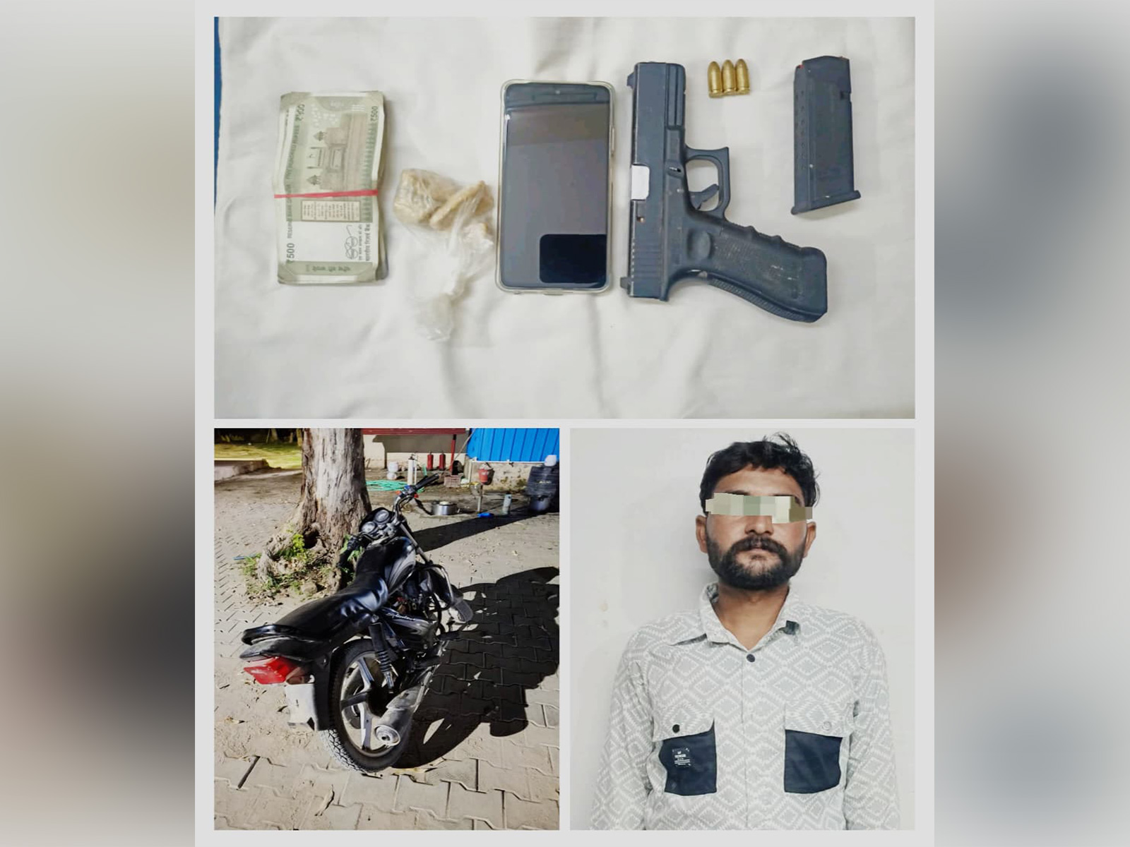 BSF apprehends 4; seizes pistol, heroin and drone in Punjab (Photo/ANI)