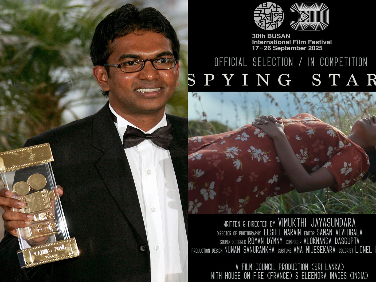 Vimuthi Jayasundara (Photo: Reuters) Spying stars poster (Photo: Instagram@itsindiratiwari)