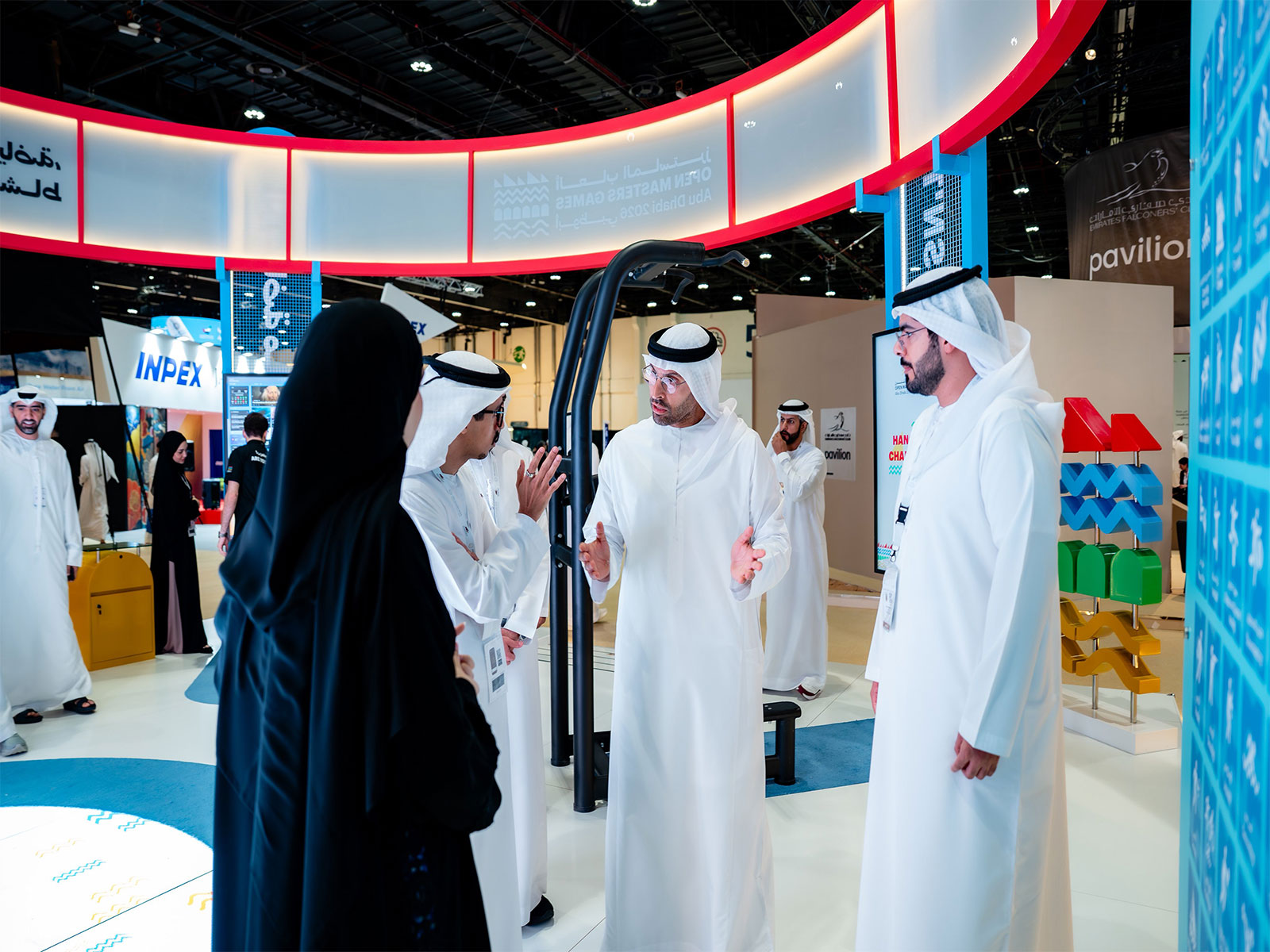 The Open Masters Games Abu Dhabi 2026 pavilion at ADIHEX 2025 (Photo: X/@omgad2026)