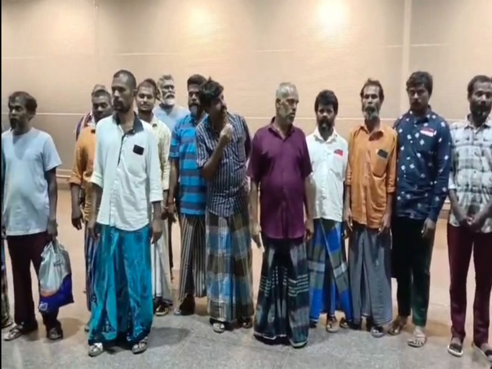 Tamil Nadu fishermen return to Chennai following release from Sri Lankan custody (Photo/ANI)