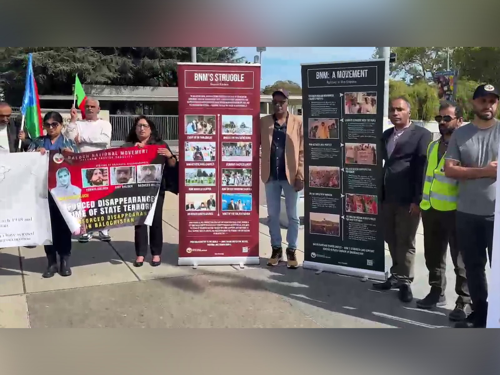 Activists hold protest in Geneva to spotlight human rights abuses in Balochistan (Photo/ANI)