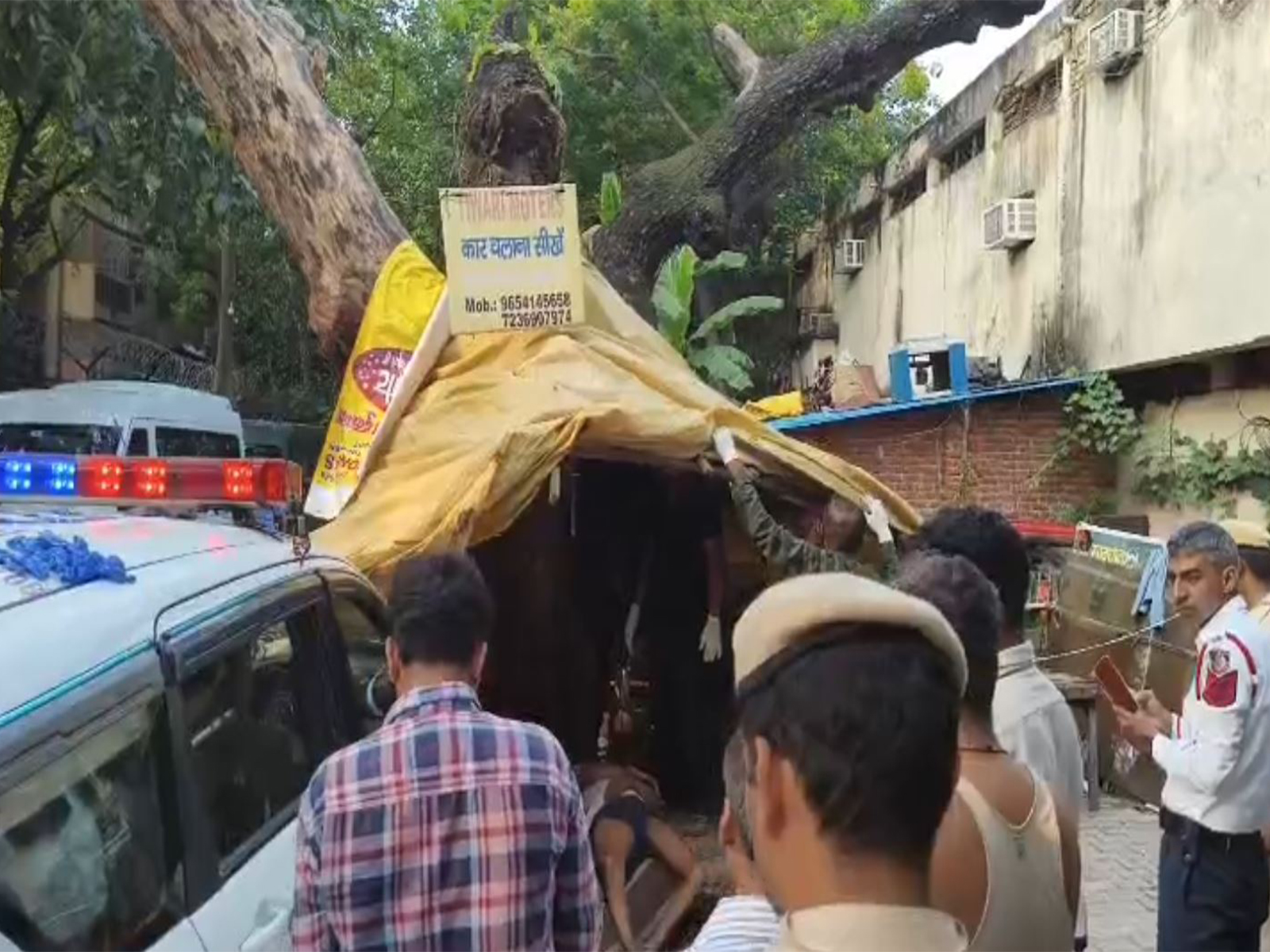 Visual from Thana Mandir Marg (Photo/ANI)