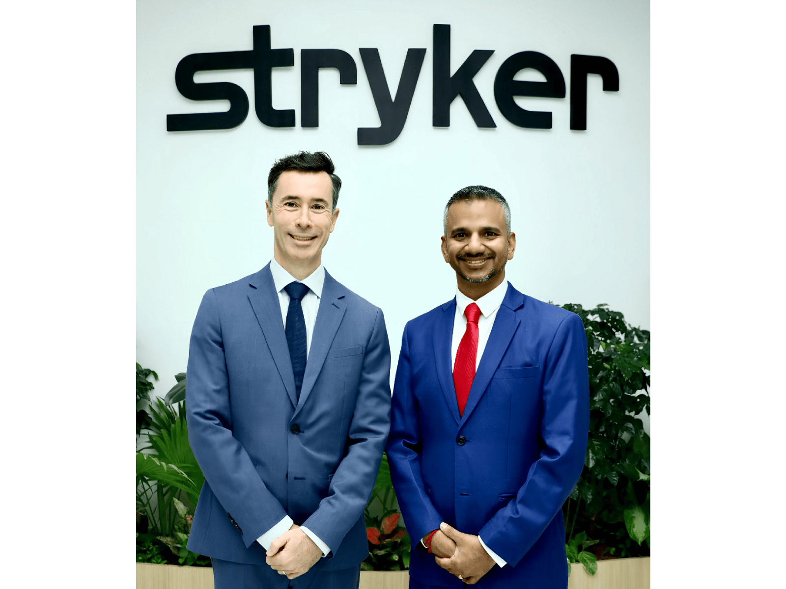 (R to L) Ram Rangarajan, VP, Stryker Global Technology Center, and John Collings, President, APAC, at the opening of Stryker's R&D facility in Bangalore