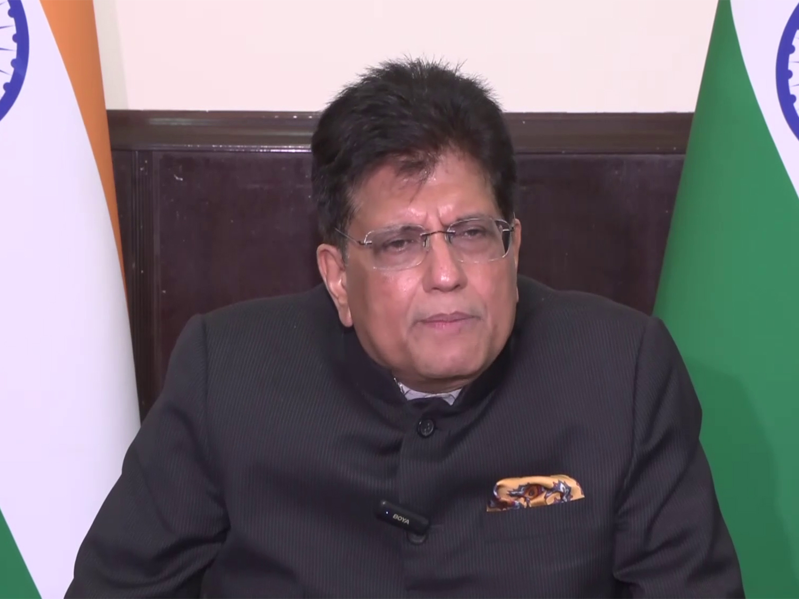  Union Minister Piyush Goyal adressing a press conference in Abu Dhabi (Photo/ANI)
