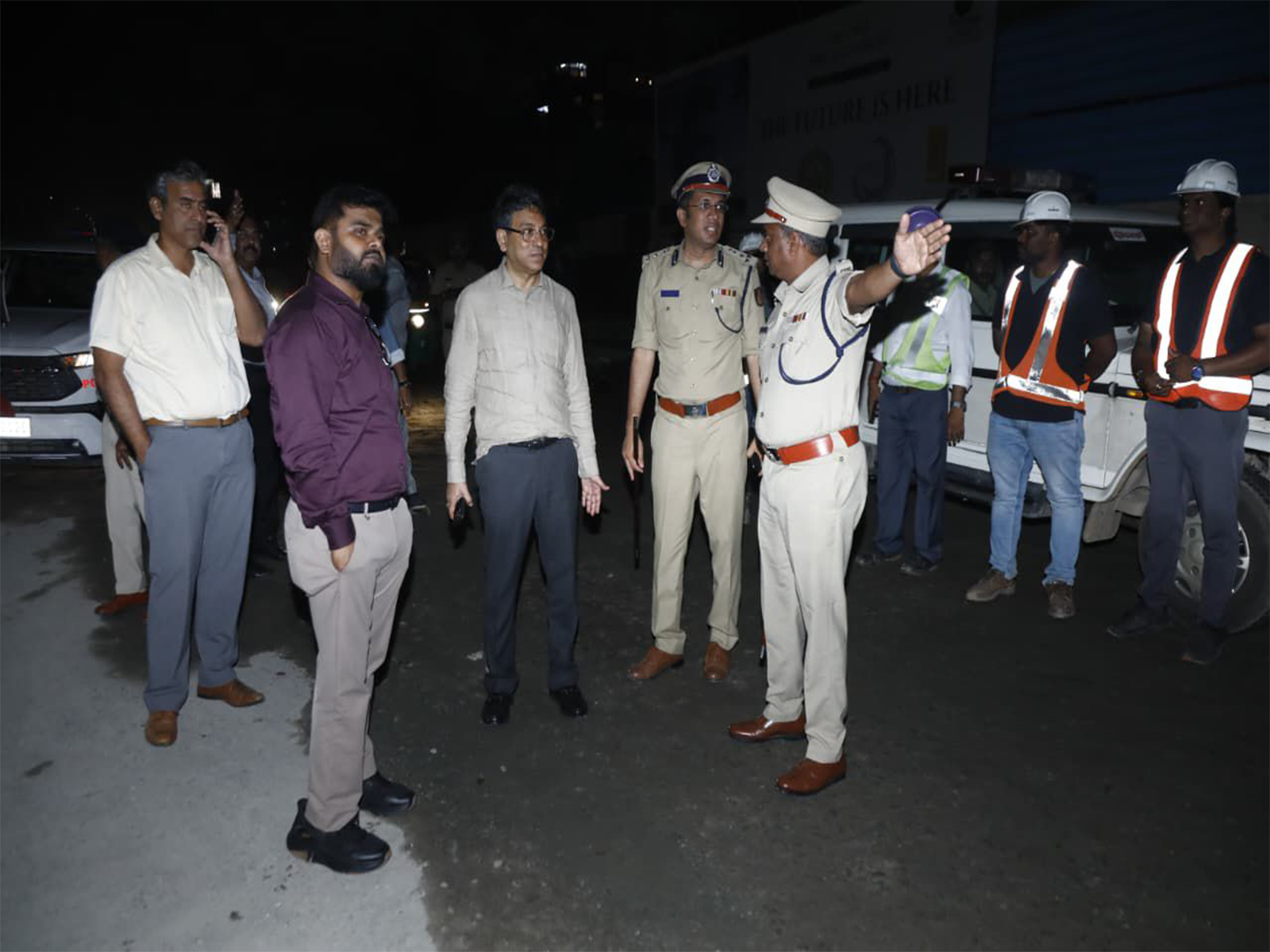 ACS Tushar Giri Nath inspects Bengaluru's Outer Ring Road (Photo/ANI)