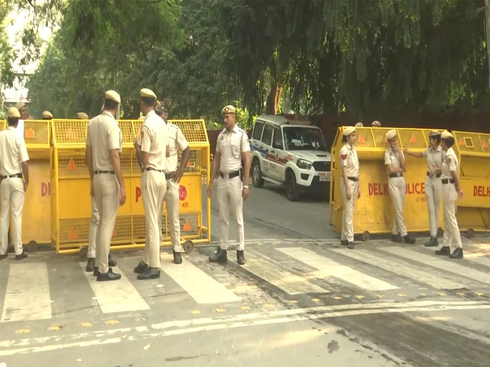  Heavy security deployed ahead of vote counting in North Campus (Photo/ANI)