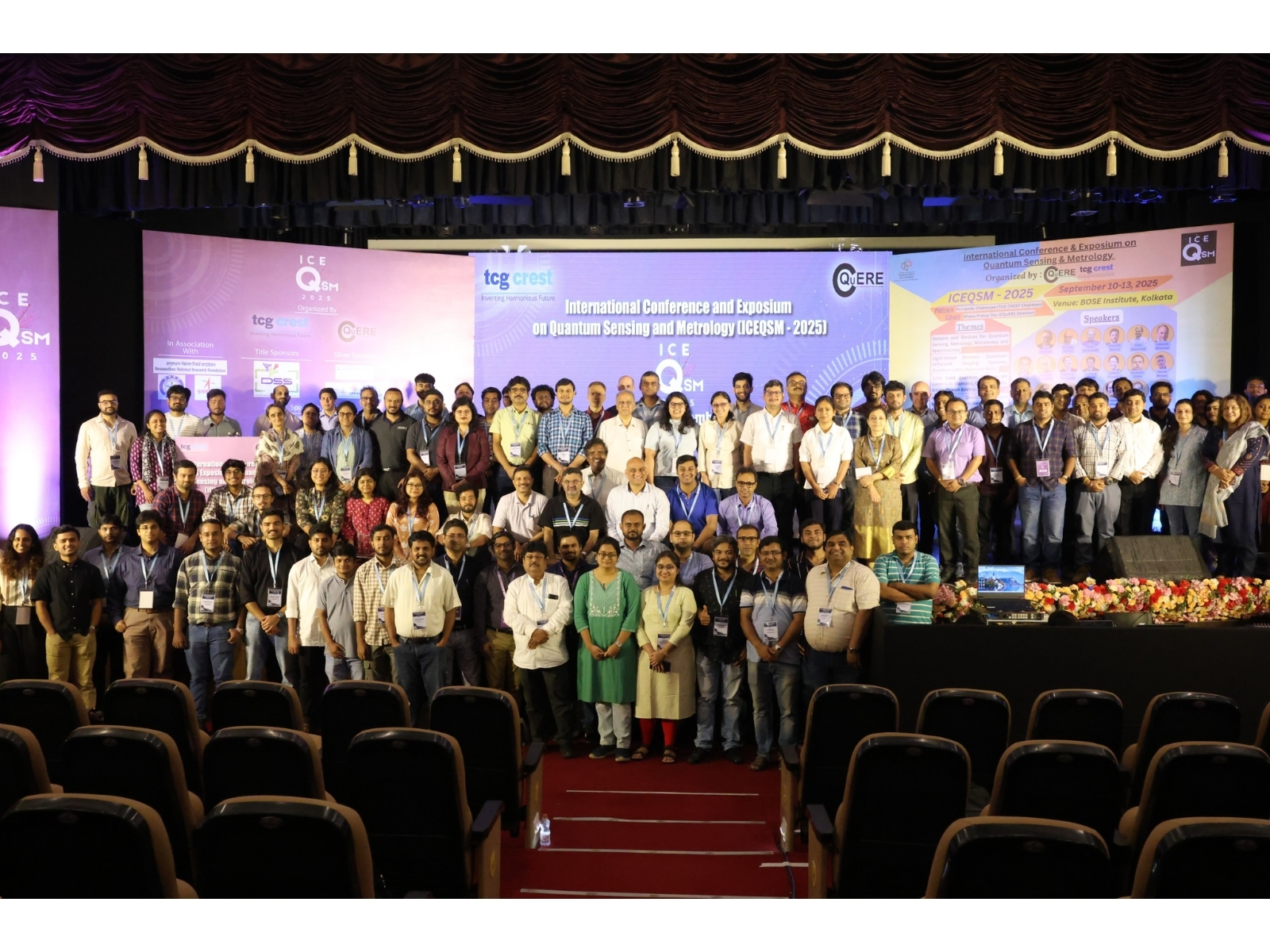 The speakers, convenors, local organizing committee members, sponsors, and representatives from startups who participated in ICEQSM 2025