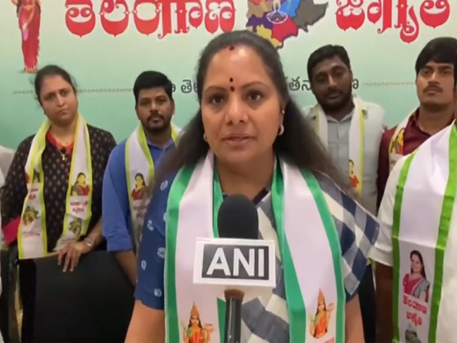 Telangana Jagruthi chief K Kavitha (Photo/ANI)