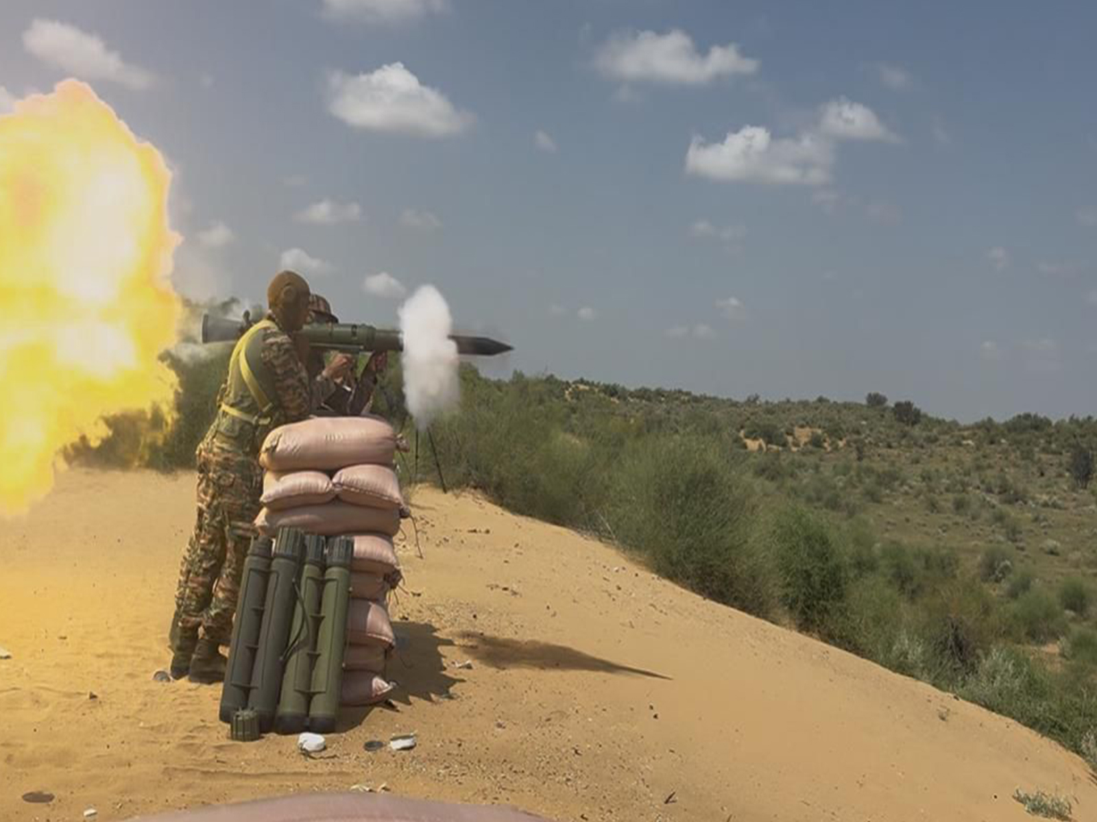 Army displays 'Amogh Fury' firepower drill (Photo Source: Sapta Shakti Command)