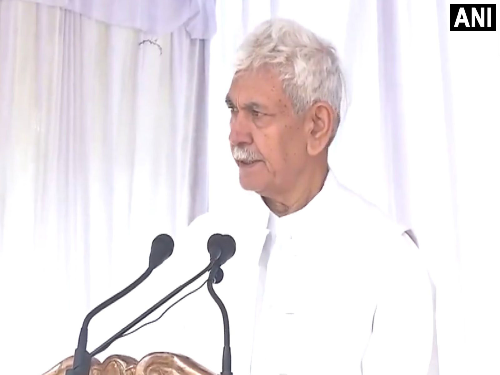 Jammu and Kashmir Lieutenant Governor Manoj Sinha (Photo/ANI)