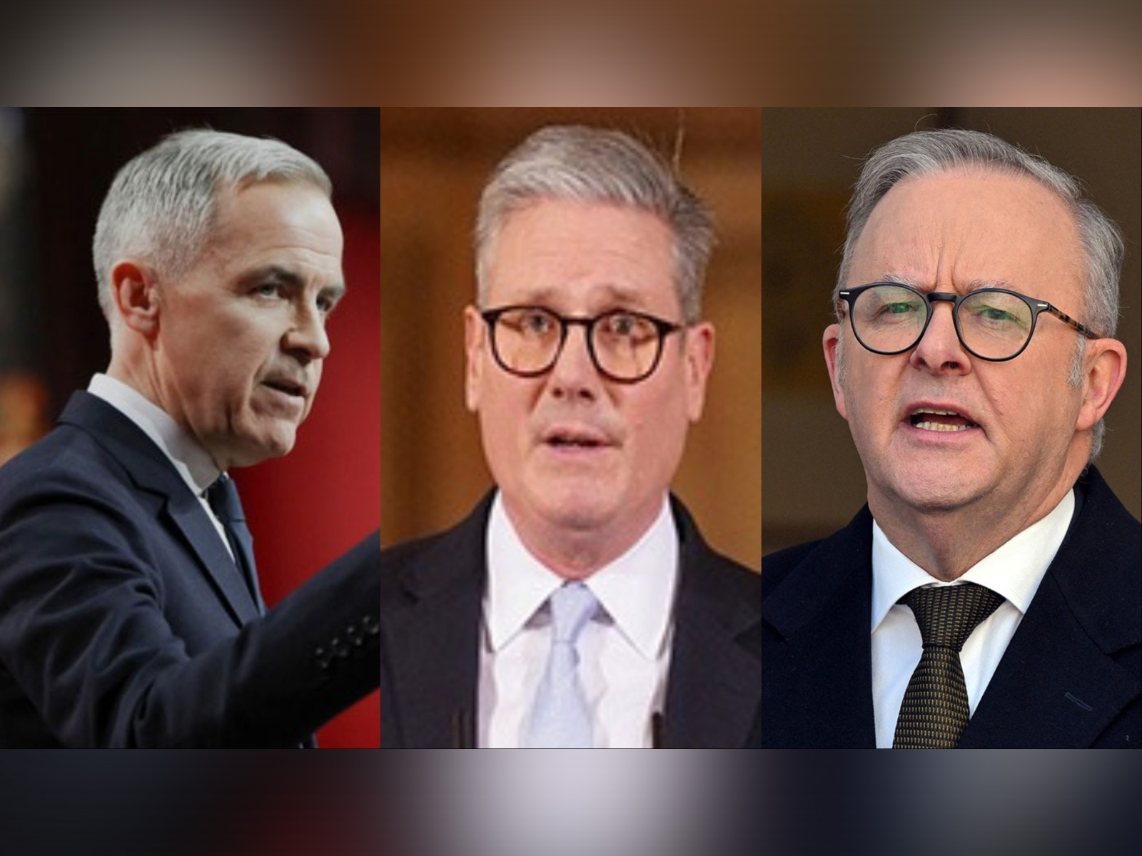 Prime Minister of Canada Mark Carney, Prime Minister of UK Keir Starmer, Prime Minister of Australia Anthony Albanese (L to R) (File Photo/Reuters)