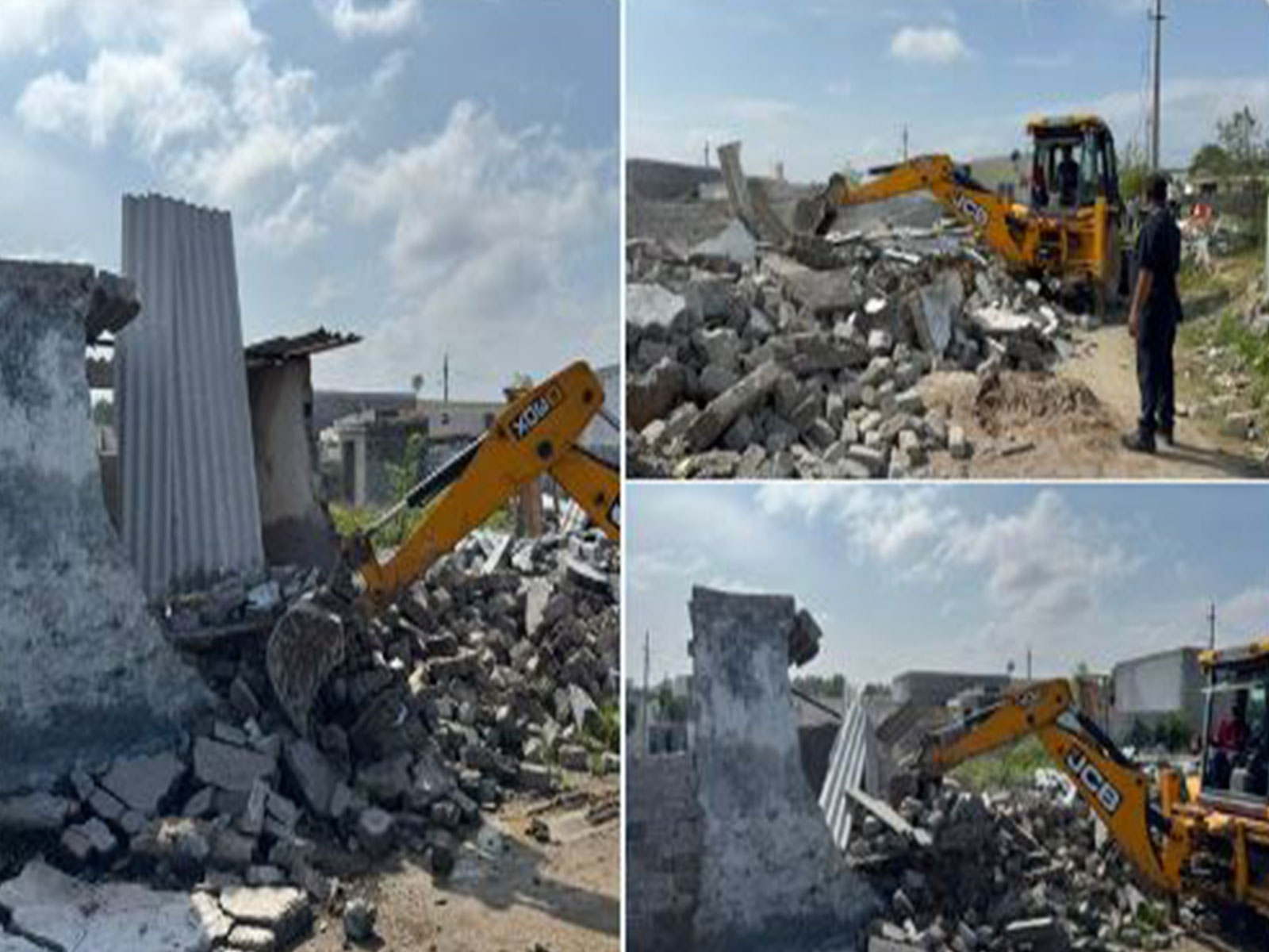 Visuals from the demolition site (Photo/X: @Comm_HYDRAA)  