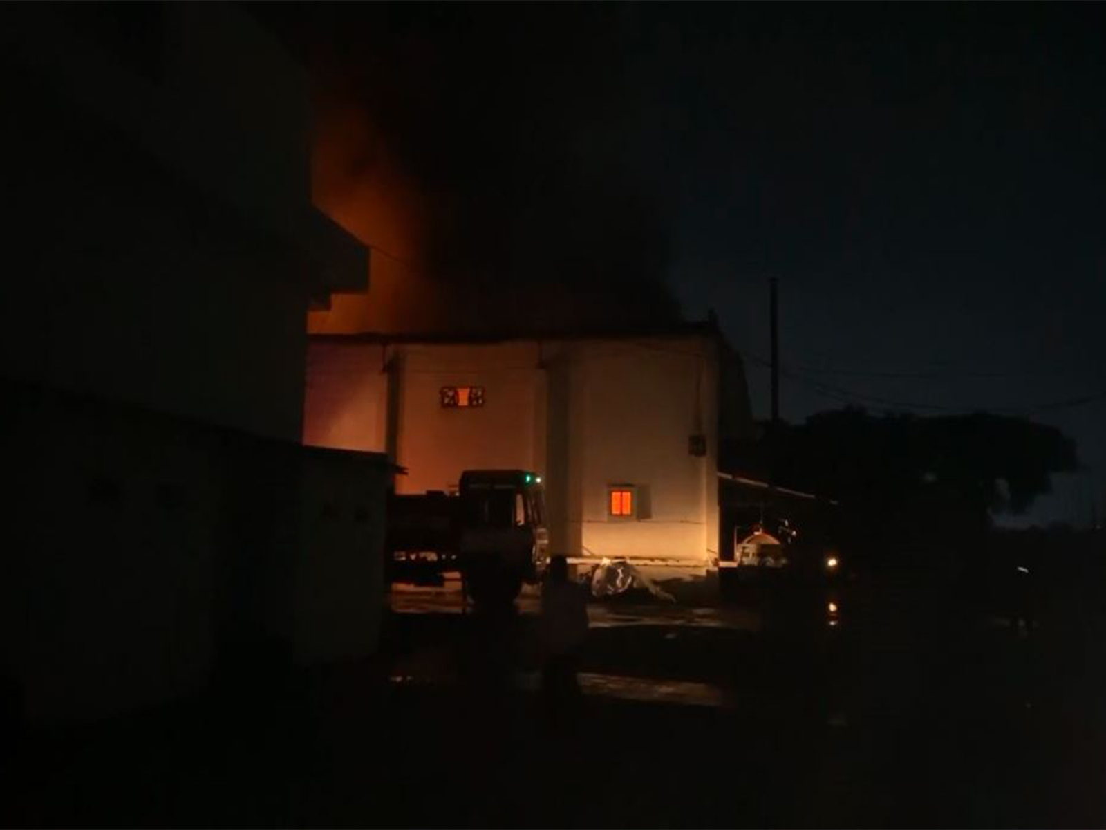 Fire breaks out in 3 factories at Palda Industrial area (Photo/ANI)