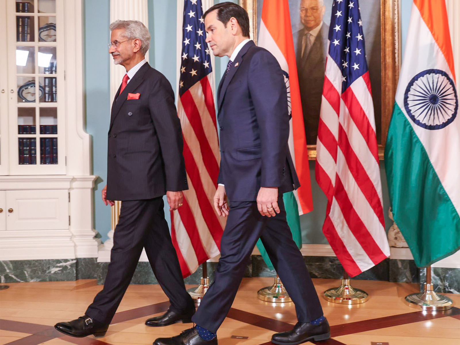 US Secy of State Marco Rubio with EAM S Jaishankar during Quad Foreign Ministers' Meeting, in Washington DC in January 2025.(File Photo/ ANI)