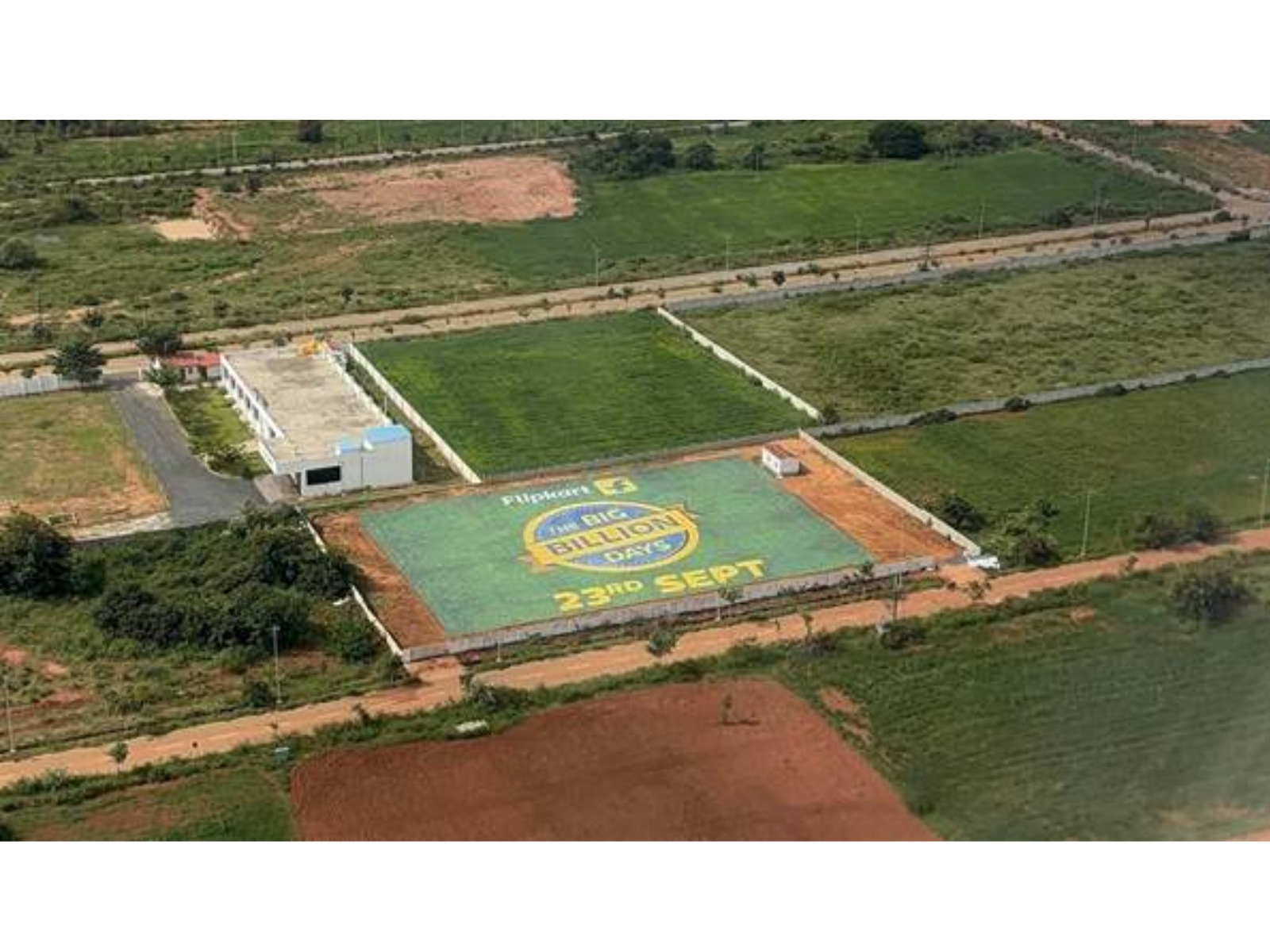 Flipkart's Big Billion Days Message Stretches Across Farmland Skies in Bengaluru and Kanpur