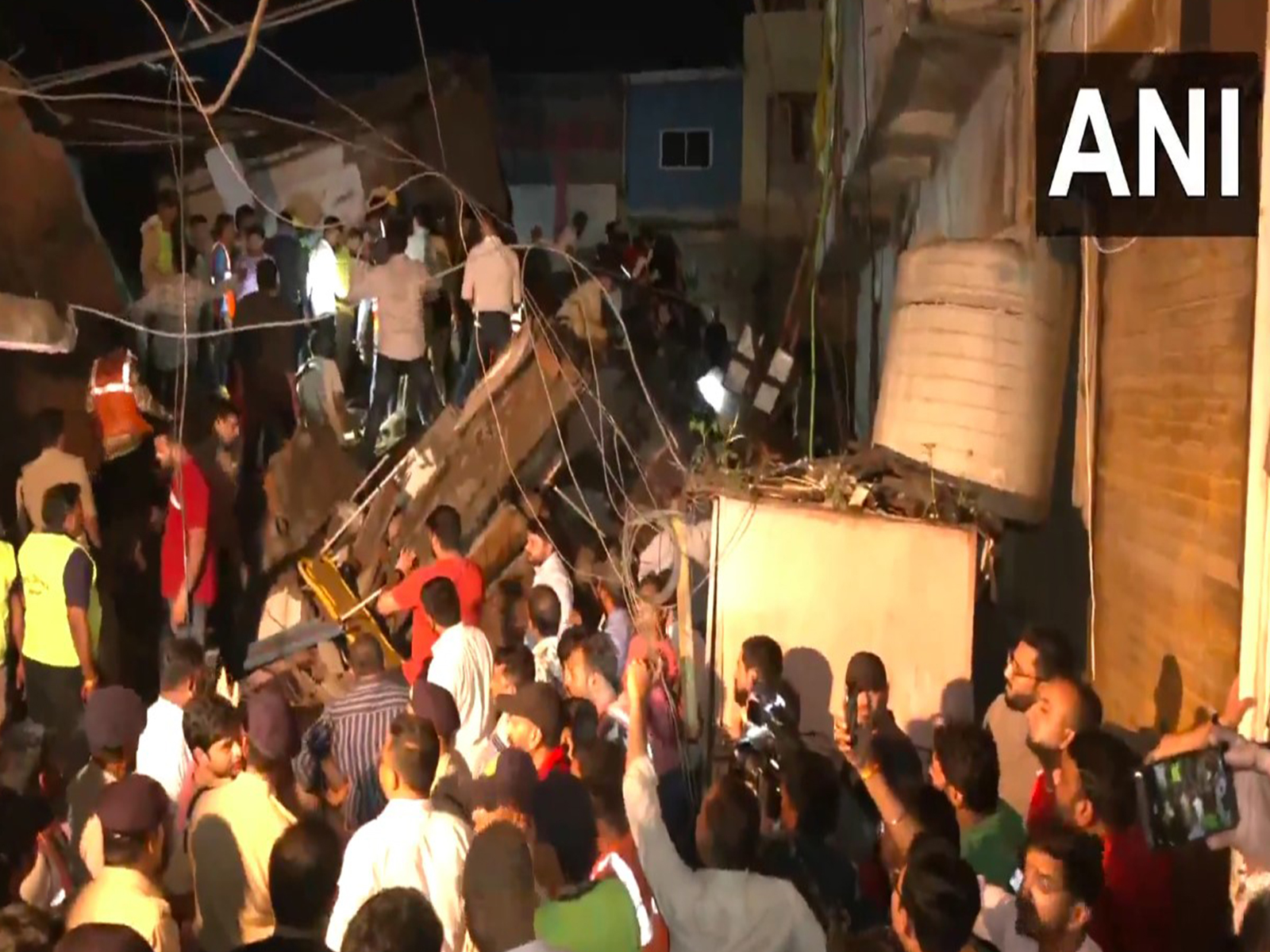 Visulas form the site of house collapse in Indore (Photo/AINI)