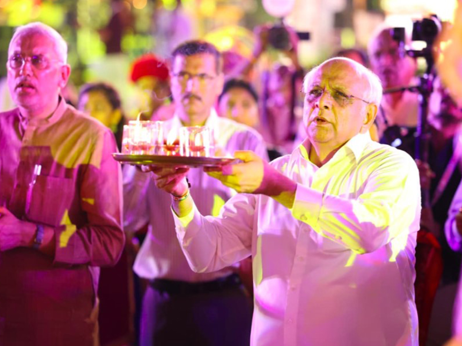 Gujarat CM Bhupendra Patel inaugurates Vibrant Navratri Festival 2025 in Ahmedabad (Photo @CMOGuj)