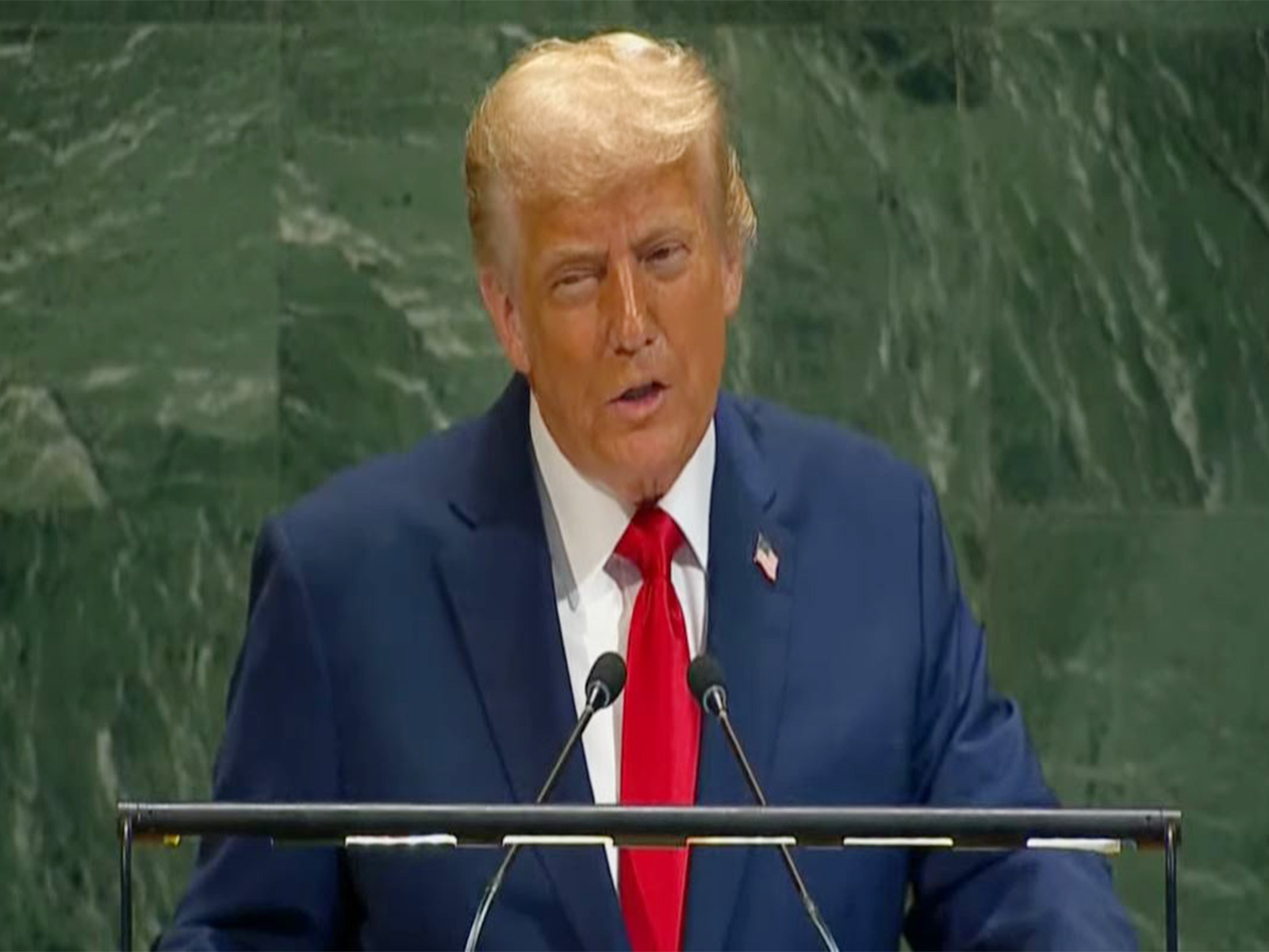 US President Donald Trump addresses the 80th session of the United Nations General Assembly in New York (Photo/YouTube)