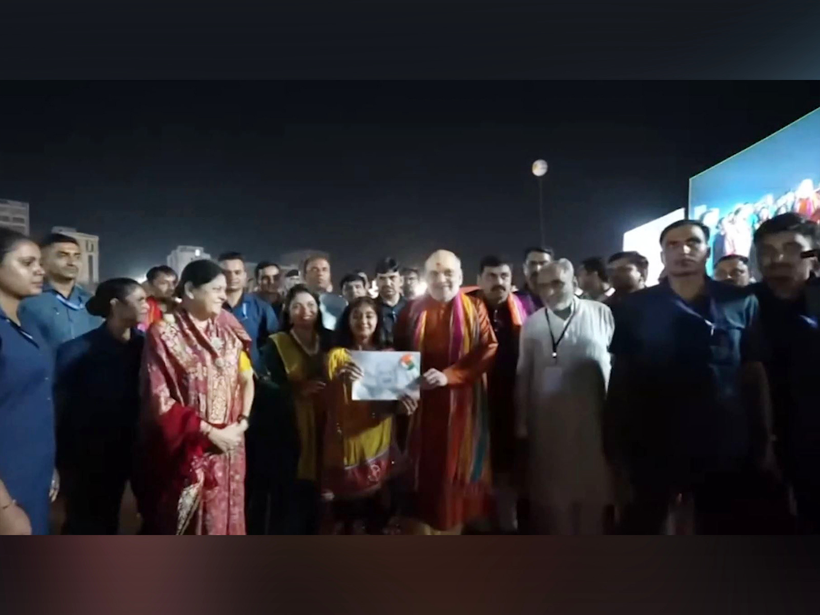 Union Home Minister Amit Shah attends 'Kesariya Garba' Navratri Celebration in Gujarat (Photo/ANI)