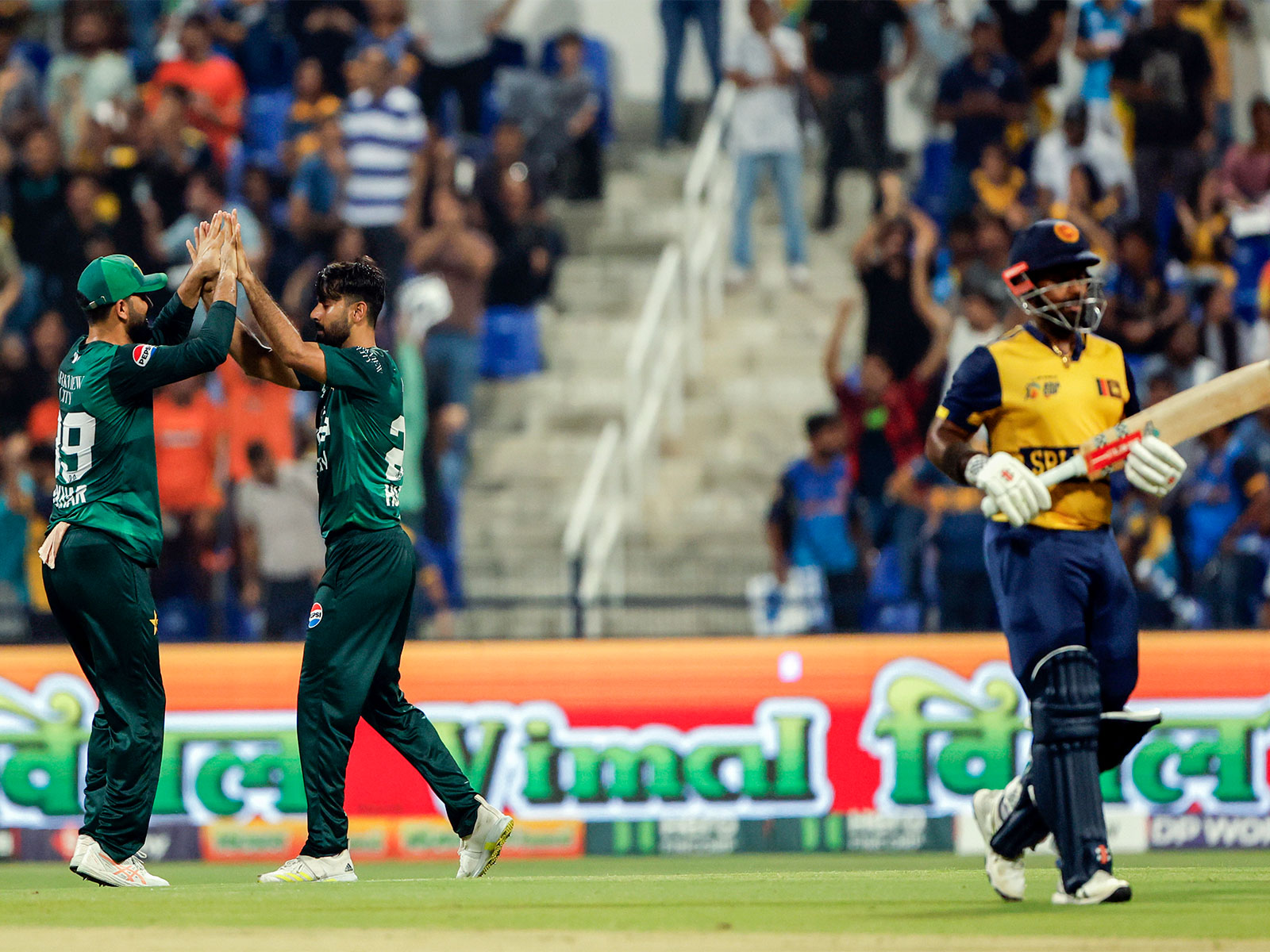 Charith Asalanka after getting dismissed (Photo: ANI)