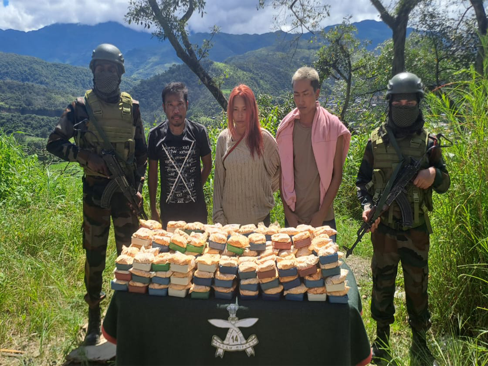 Assam rifles seize 1.377 kilograms of heroin no. 4 at Zokhawthar, Mizoram  (Photo/ANI)