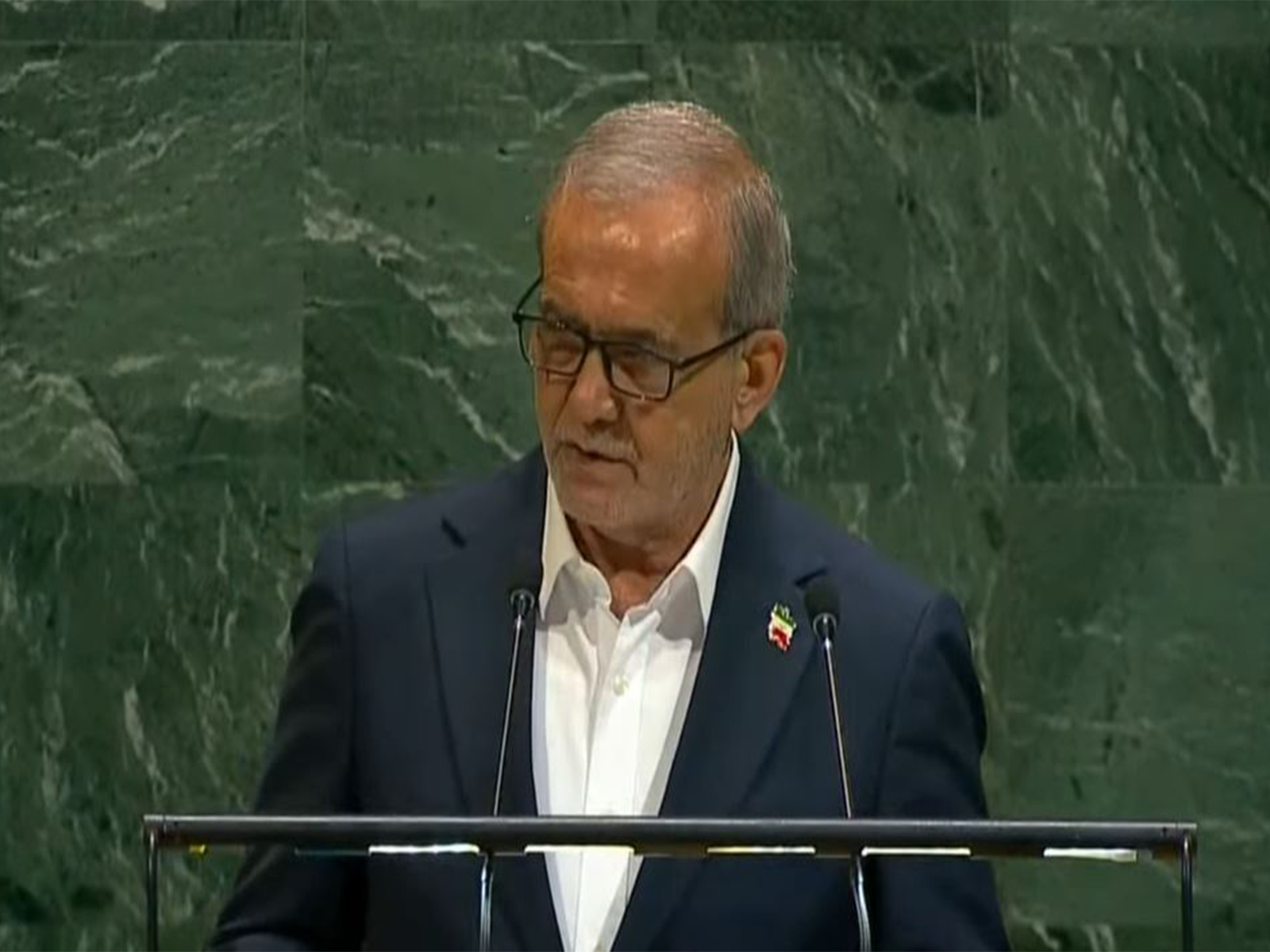 Iranian President Masoud Pezeshkian addresses the UN General Assembly in New York (Photo/YouTube)